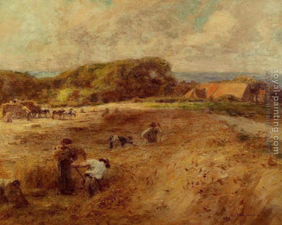 Leon Augustin Lhermitte : Harvesters near the Farm of Sambre